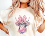 Coquette Highland Cow Bubblegum